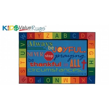 CARPETS FOR KIDS Carpets for Kids 96.97 Kids Value Rug - Always be Joyful Circletime 96.97